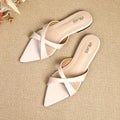 biege x pointed flats